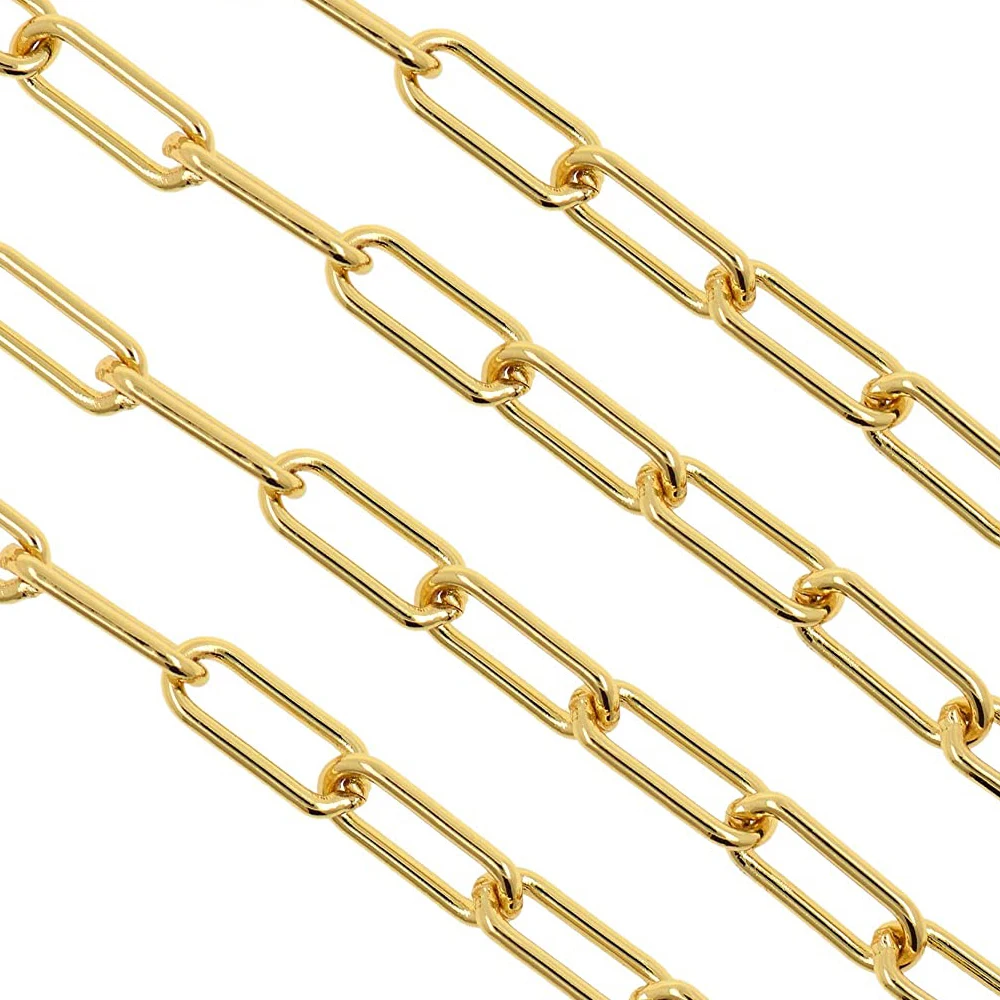 Width 7mm Stainless Steel Big Rolo Link Chain Necklace Punk Chokers For Women Length 21cm-100cm