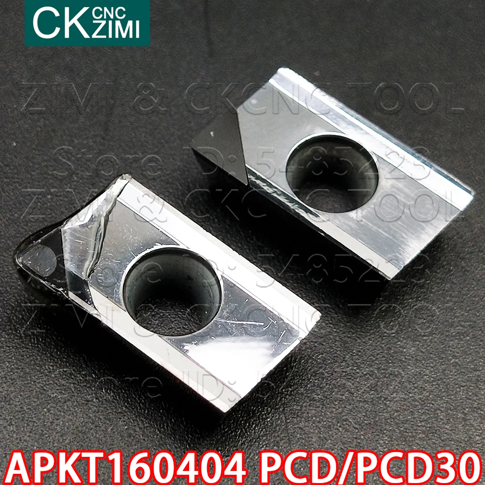 Nait160404 PCD 160404 PCD30 شفرة تحول الماس أداة تحول مخرطة المعادن إدراج nait 160404 للنحاس والألمنيوم