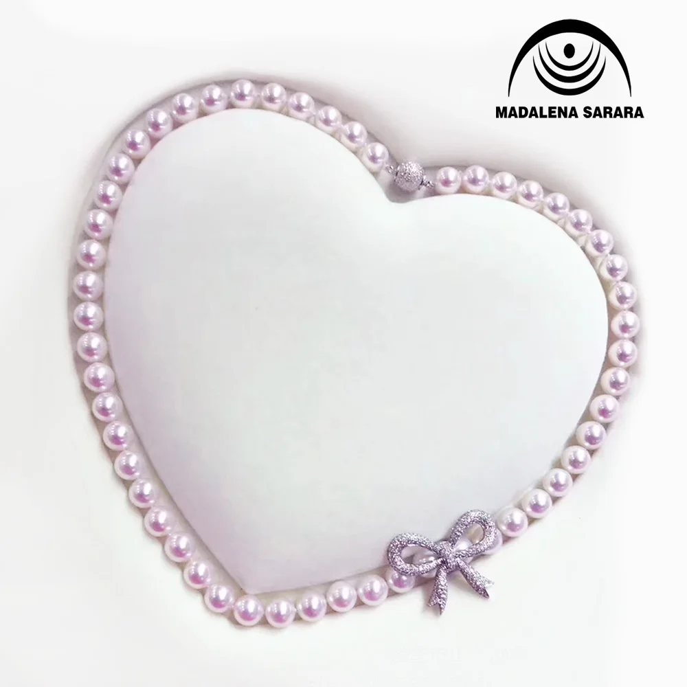 MADALENA SARARA Saltwater Pearl Akoya Necklace White Radiation Pink Perfect Round