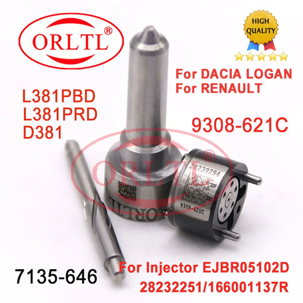 7135-646 ( L381PBD + 9308-621c ) Diesel Injector EJBR05102D Spare Parts Kits Nozzle And Valve Repair Kits 28232251