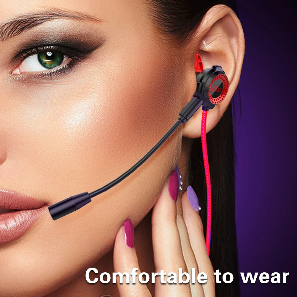 مع ميكروفون مدمج 3.5 مللي متر في الأذن السلكية دعوة سماعة الألعاب كومبو سماعات HiFi سماعات مع صوت ستيريو ميكروفون للهاتف