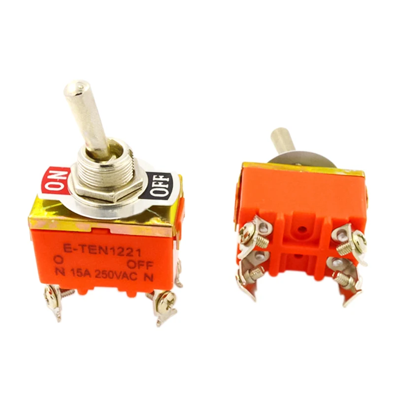 2 PCS E-TEN1221 15A 250V orange rocker switch OFF/ON power switch four feet