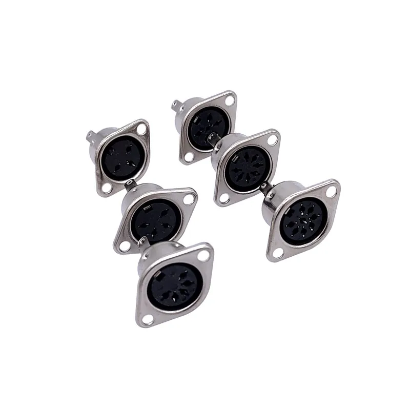5Pcs Computer Keyboard Plug 3/4/5/6/7/8Pin DIN S Terminal Connector Female Socket Mount adapter SOLDER MIDI cable connector image 3