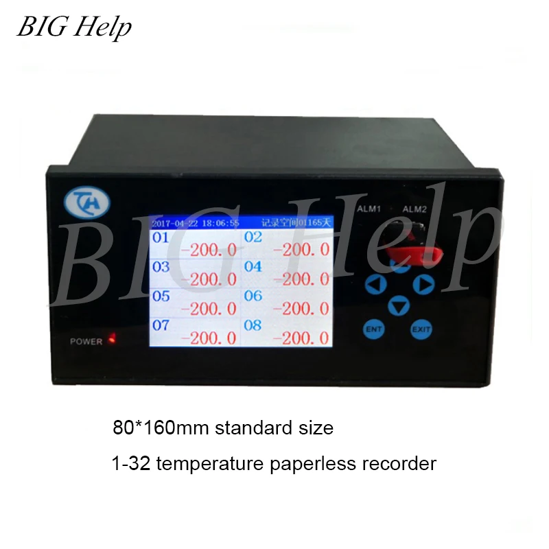 32 قناة مسجل درجة الحرارة بدون ورق مسجل USB قناة التصدير التلقائي 48 12 16 6 24 18