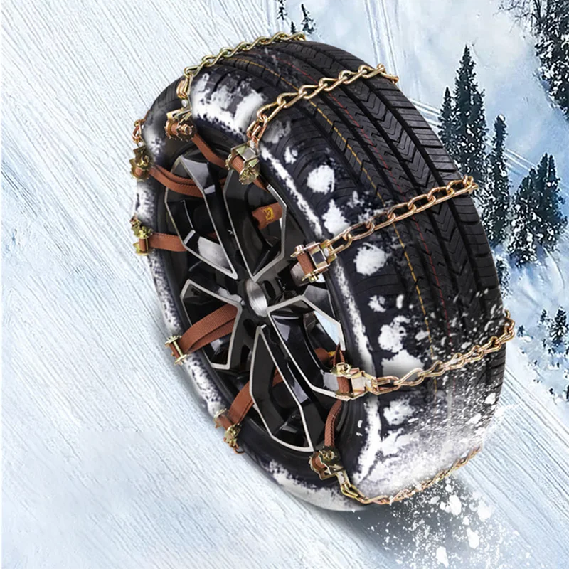 Car tire snow chain durable steel car snow chain emergency tool winter slush climbing general auto parts