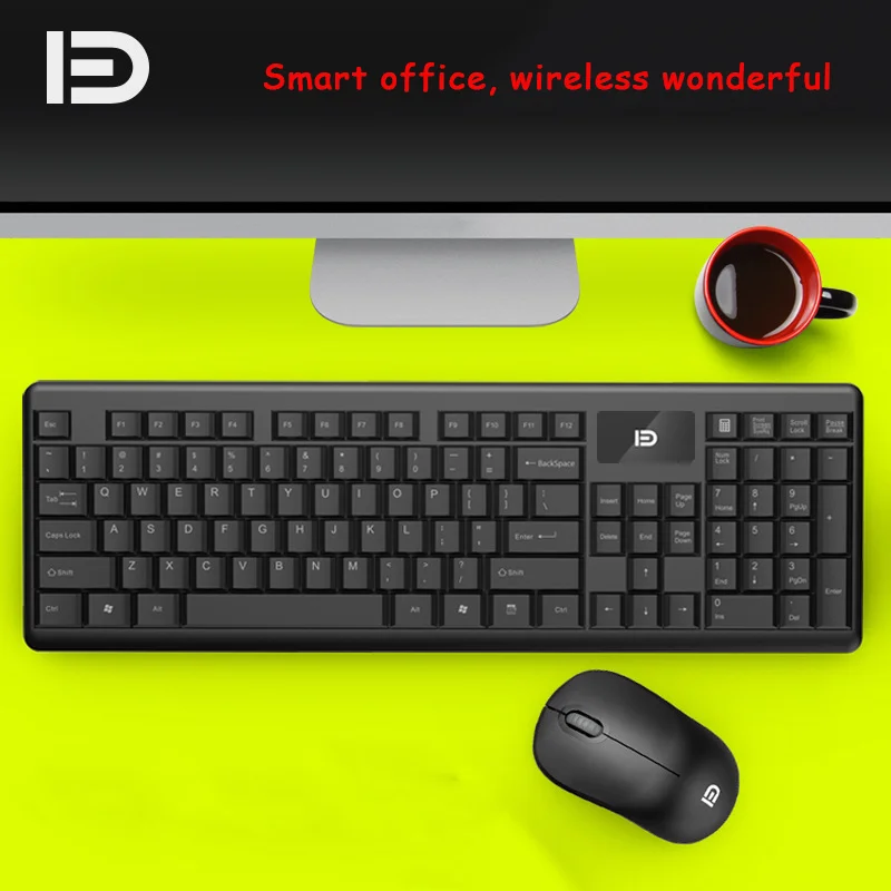 

Standard 2.4G Optical Wireless Keyboard and Mouse Set Multimedia Keyboard 1600DPI Mouse for Android IOS PC Laptop TV