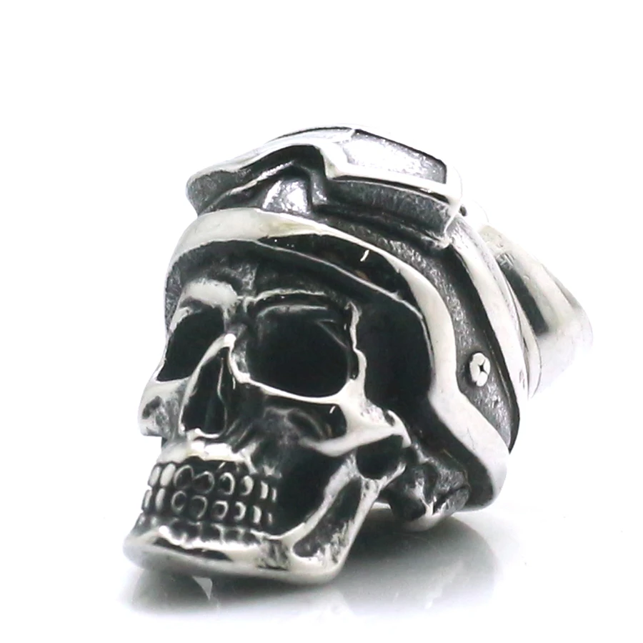 Men\'s 316L Stainless Steel Cool Skull Pilot Style Pendant Newest Gift