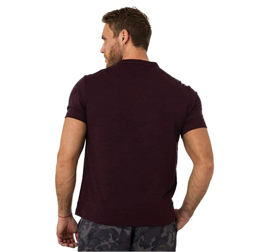 100% Merino Wool T Shirt Men Base Layer Merino Tshirt 180G Everyday Undershirt Wicking Breathable Anti-Odor + Hiking Blend Socks