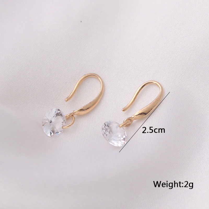 Dangle Drop Earrings Lady Elegant Fashion Noble Zircon Crystal Earring For Women Jewelry Dainty Boucle Mujer Brincos