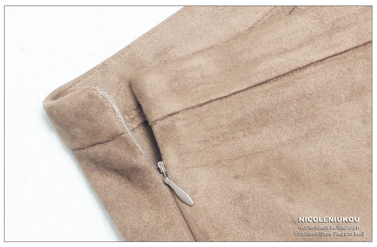 Suede Fringed High Waist Skirt with Irregular Body Shape Skirts Womens Faldas Short Skirt