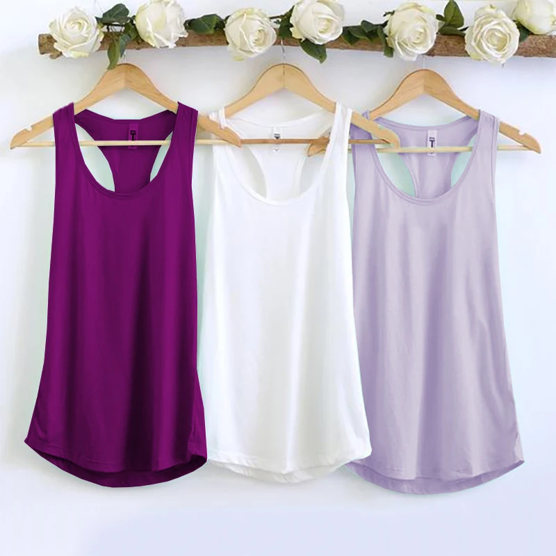 Hot Sale Summer New Cotton Women Tank Top Casual Loose Racerback Workout Ladies Tops Vest M30660