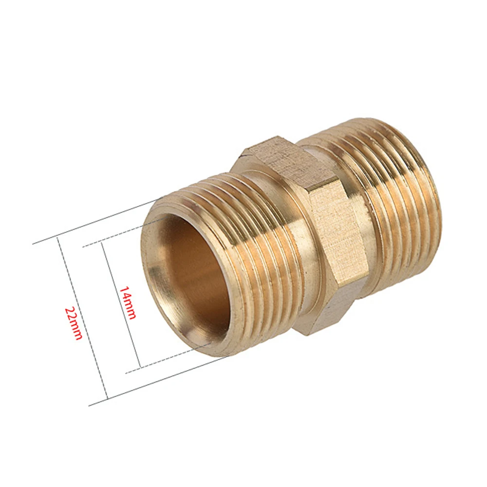 Pressure Hose Brass Adaptor M22/14/15 Adaptor Car Washer High Pressure Washer Gun Connector