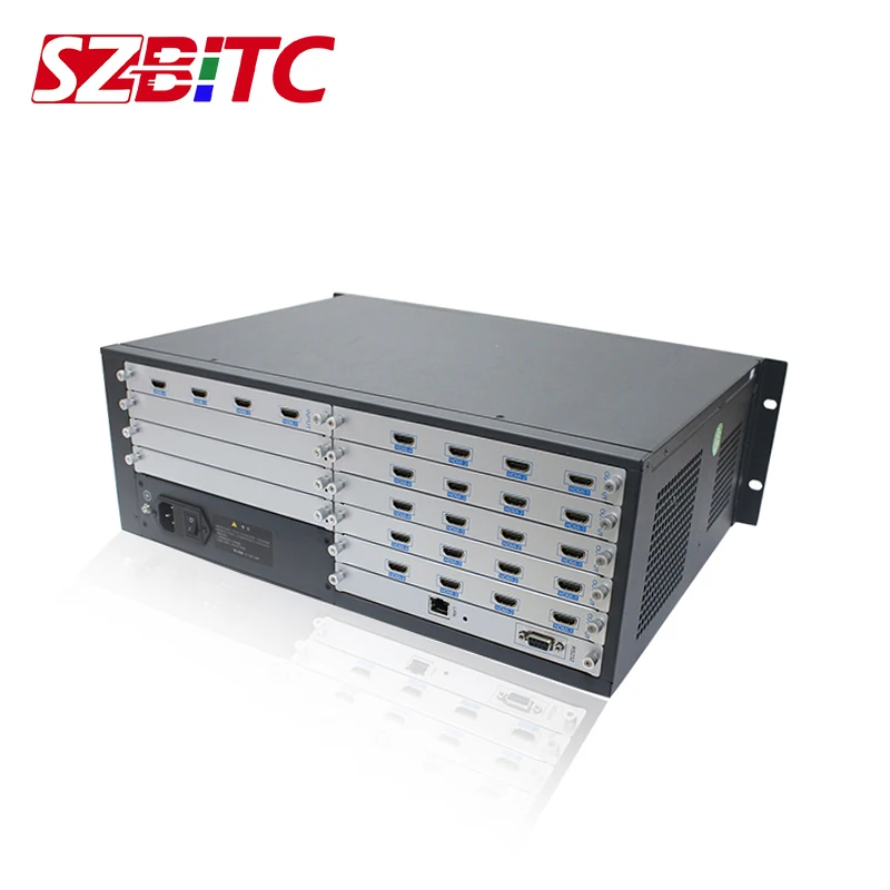 SZBITC Video Wall Controller 4X4 4X8 12X12 16X16 20X20 Slot Card Matrix Multi-Input and Multi-Output with Seamless Switching Pip