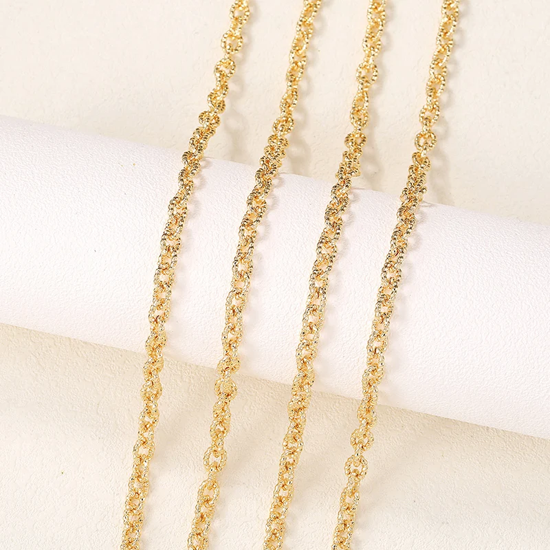 

Factory Wholesale Gold Color Brass Fashion Metal Hand Made Chains For Necklace and Bracelet Earring Diy Jewelry Accessories