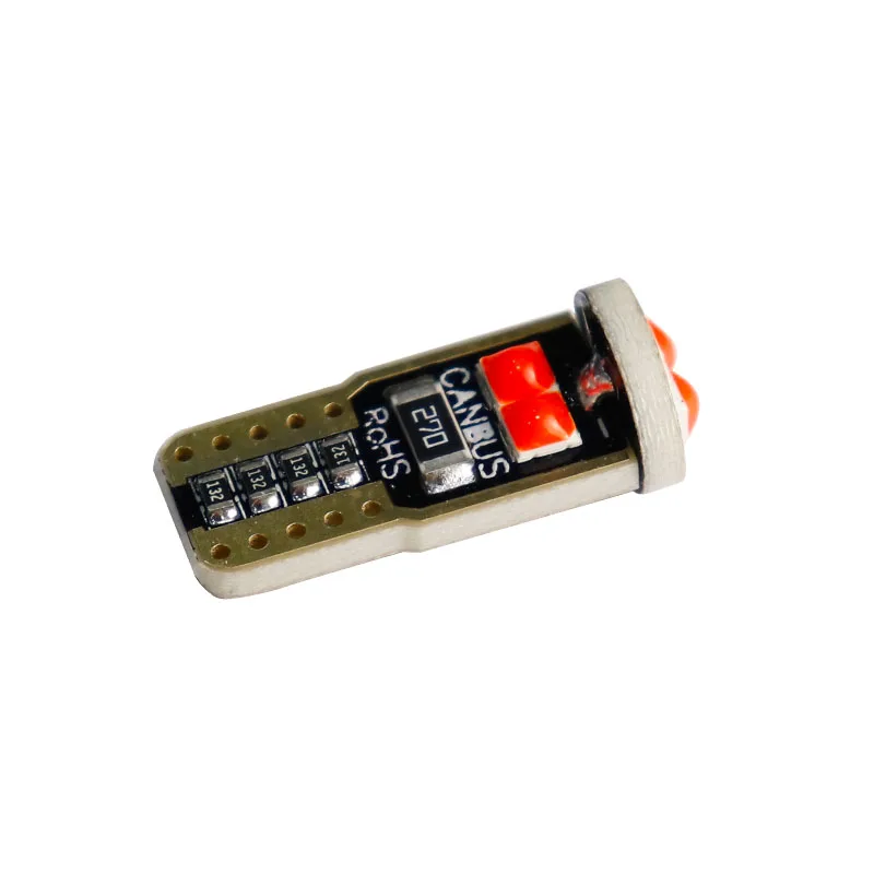 

GEARUIS 100pcs W5W 0.14A T10 canbus 1.68w 6 SMD 3030 convext LED Car styling Auto Wedge map Side Bulb License Plate Lights 12V