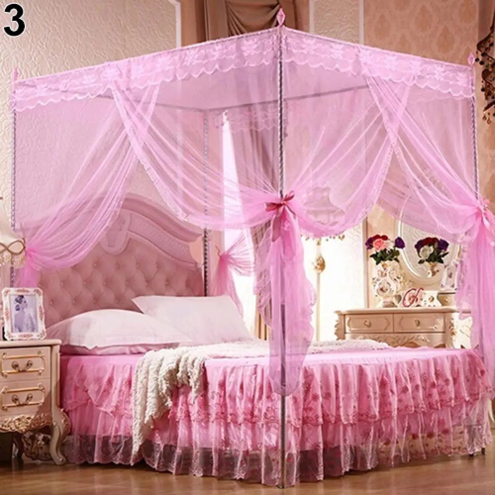 Romantic Princess Lace Canopy Mosquito Net No Frame for Twin Full Queen King Bed