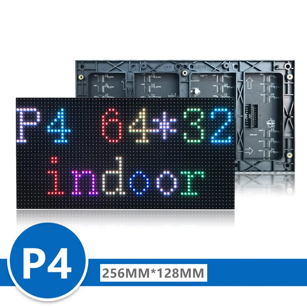 LED Display P4 Full Color Cell Board Indoor HD Surface Mount Module 256X128mm