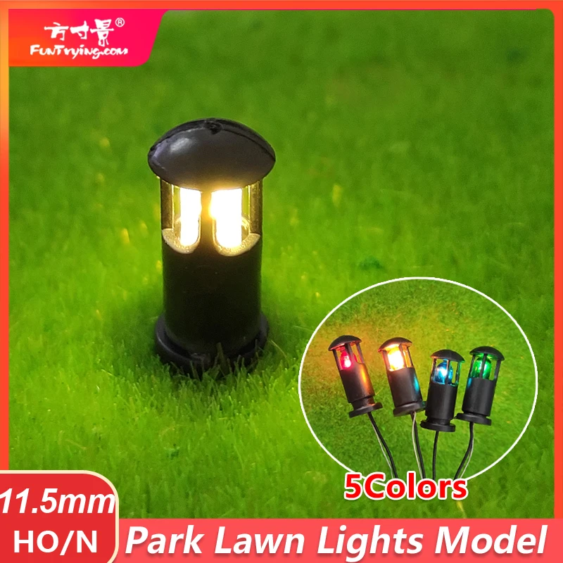 Lawn Lamp Model Garden Lighting, DIY Sand Table Landscape, Mini Dioramas Grass, Quintal Lamppost, Doll House Decoração, 3 Pcs, 5Pcs