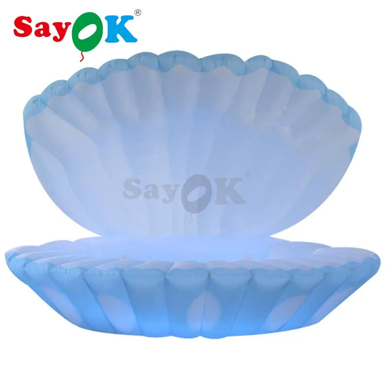

New design Inflatable Shell with Colorful Light For Stage Party Decoration