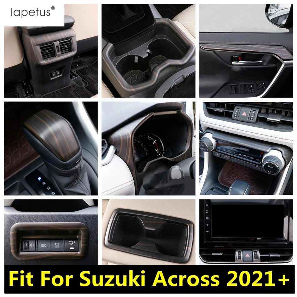 

Dashboard Frame / Water Cup / Gear Shift Panel / Middle Air AC Vent Cover Trim For Suzuki Across 2021 ABS Wood Grain Accessories