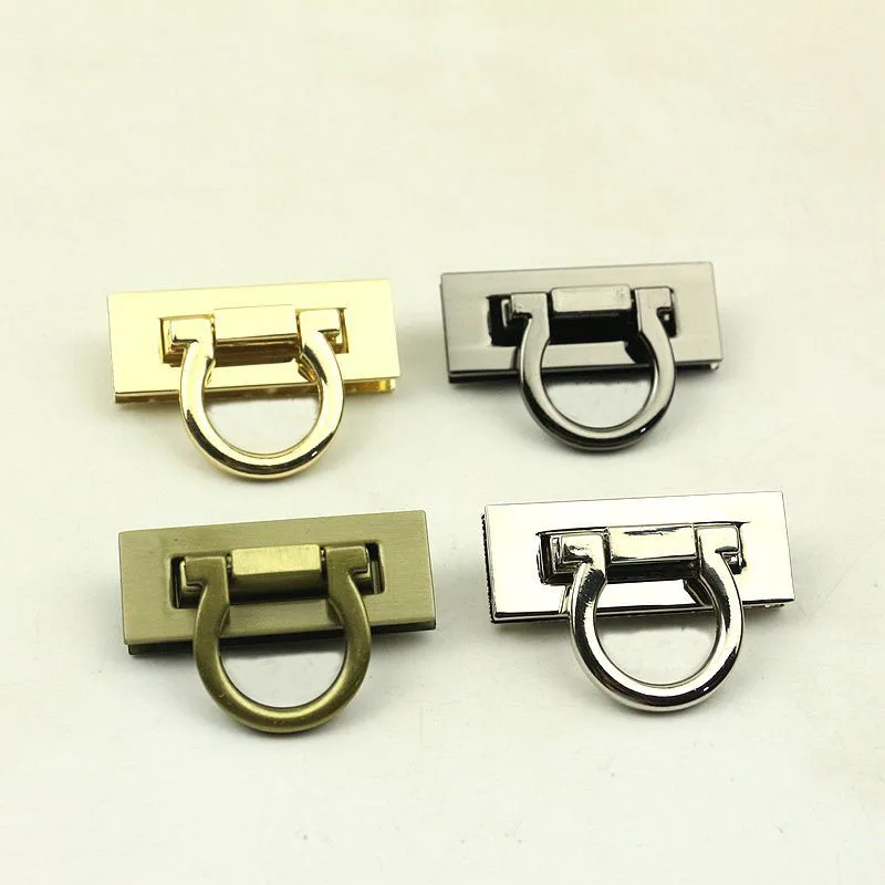 

10Pcs 46x18mm Metal Clasp Turn Twist Lock Handbag Rectangle Closure Decor Buckles DIY Bag Leather Craft Hardware Accessories