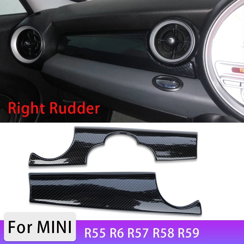 

2 Pcs Car Right Rudder Dashboard Protective Cover For BMW MINI ONE Cooper JCW CLUBMAN R55 R56 R57 R58 R59 Interior Accessories