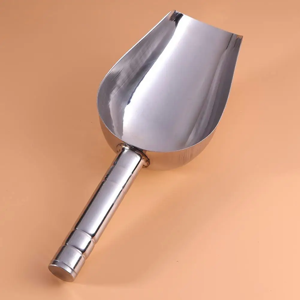 Pet Feeding Shovel Cat Food Scoop Large Capacity Thickening Dog Food Scoop Spoon Stainless Steel Shovel Pet Feeder