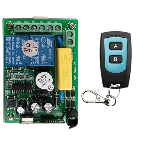 AC 220V 2 CH Channels 2CH RF Wireless Remote Control Switch Remote Control System receiver transmitter 1CH Relay 315/433 MHz