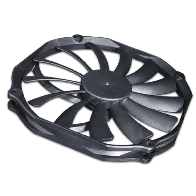 Ventilador refrigerador cpu alto fluxo de ar, 13 lâminas, silencioso ventilador pwm cooler 140mm, perfil baixo, ultra fino