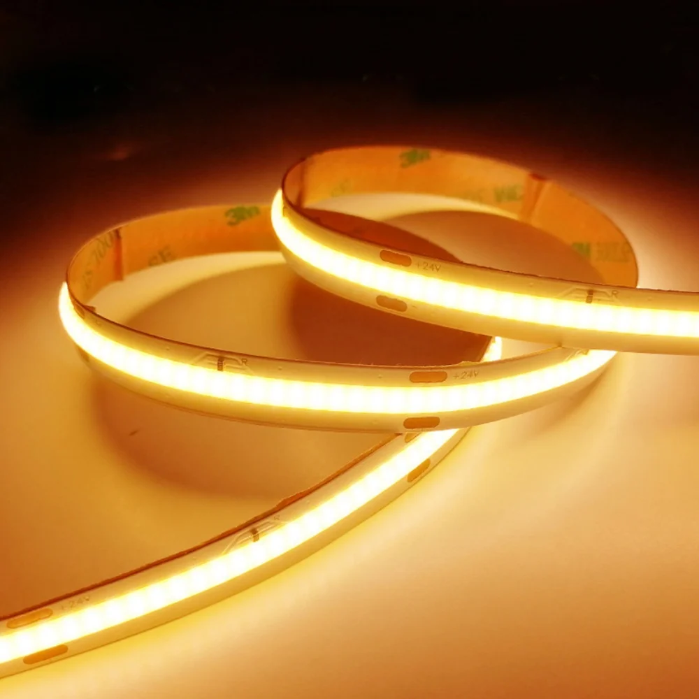 Waterproof COB Led Strip IP67 Flexible Strip Light 10W/M RA90/85 White/Nature White/Warm White Led Lighting 12V 24V