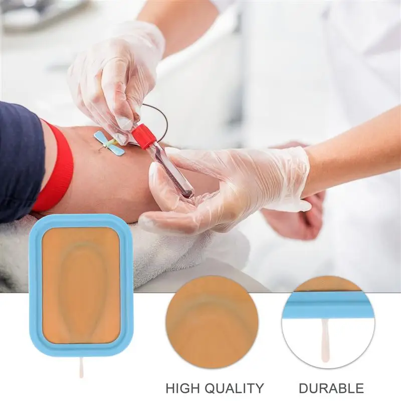 Venipuncture IV Injection Training Pad Silicone Human Skin Suture Training Model