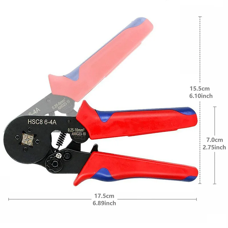 1200PCS Insulated Ferrules Wire Terminal With Crimping Pliers Cord End Wire Connector Electrical Crimp Terminal AWD22-10 E0508