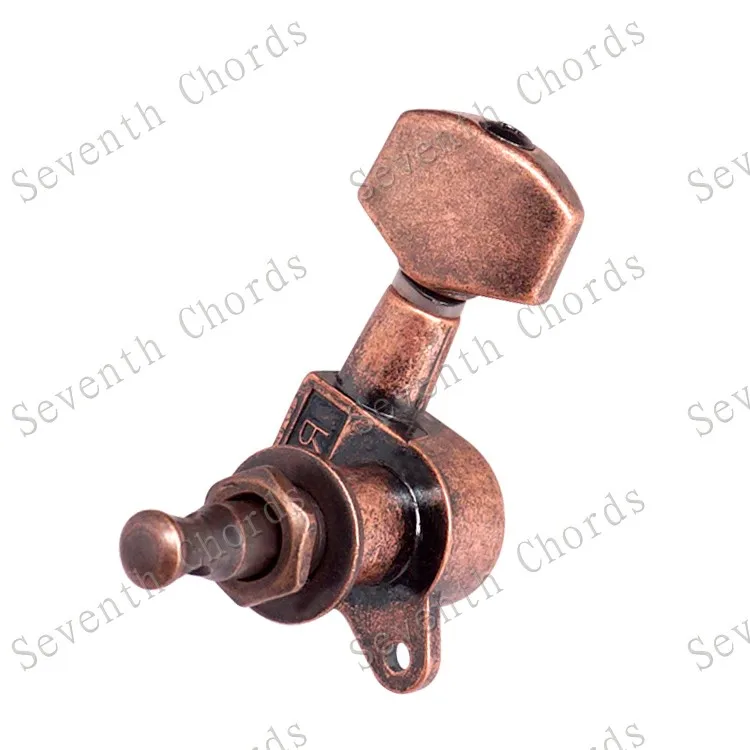 1 Set Bronze-Kupfer-Stimmwirbel für E-Gitarre und Akustikgitarre, Stimmmechaniken, Saiten, Knöpfe, Stimmapparate, Zubehörteile – Detail 7