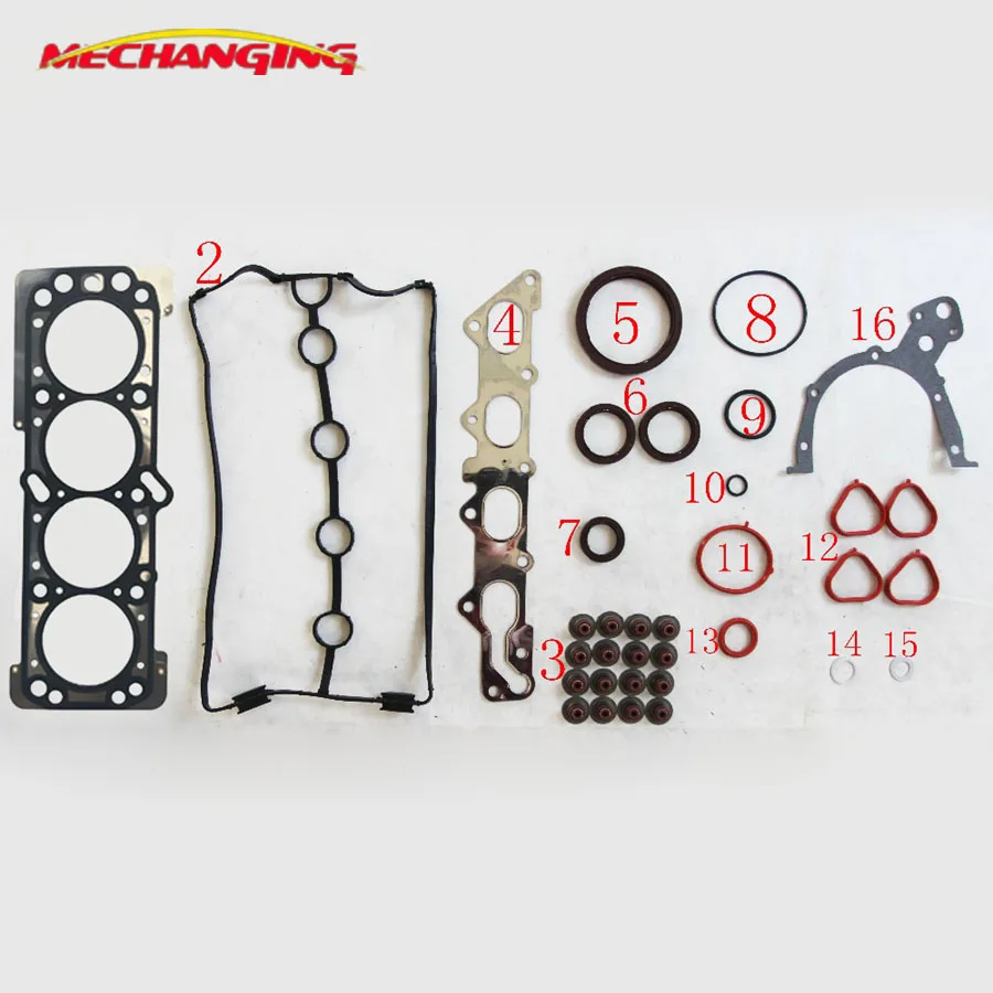 F14D5 F14D3 F16D3 For DAEWOO KALOS LACETTI METAL Engine Gasket Engine Rebuilding Kits Engine Parts Full Set 52261100 Mechanging