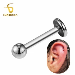 4-12mm 16G Titanium Labret Stud Gothic Ear Cartilage Tragus Helix Piercing Nose Earring Medusa Ring Hypoallergenic Body Jewelry