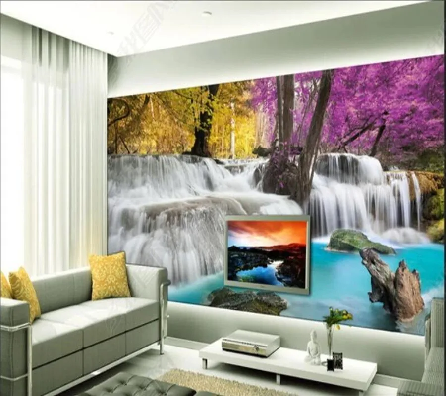 

Papel de parede Dream Beautiful Waterfall 3d wallpaper mural,iving room tv wall bedroom wall papers home decor