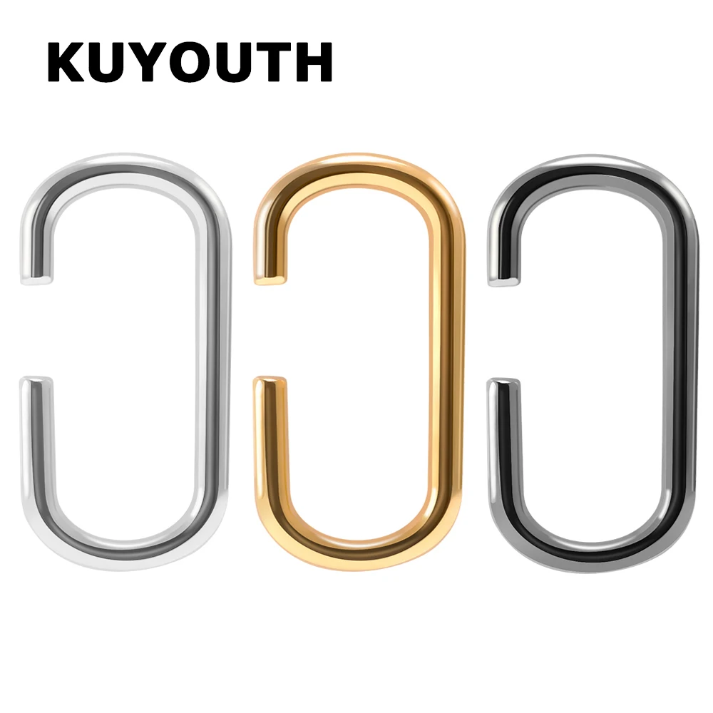 

KUYOUTH Fashion Stylish Stainless Steel Paper Clip Ear Weight Expanders Body Jewelry Earring Piercing Stretchers Gauges 2PCS