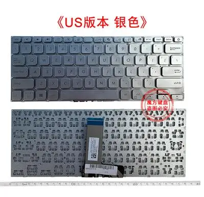 for ASUS Vivobook 14 X409 X409U X409F X412 X412F X409 Y4200FB V4000U R423 R424 A409M A412 Black US English silver black Keyboard