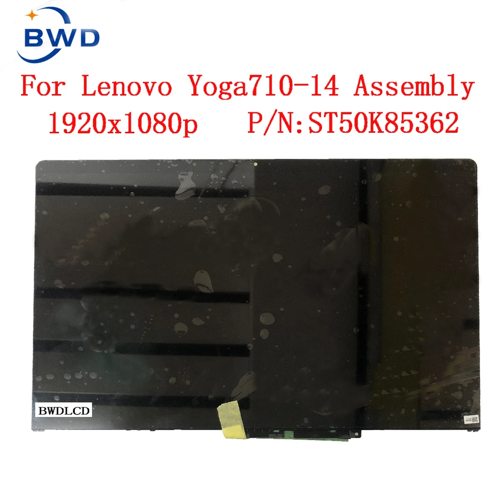 

14 inch LCD LED Touch Screen Assembly with frame For Lenovo Yoga 710-14 Yoga 710 15 Yoga 710-14IKB P/N ST50K85362 ST50N21029