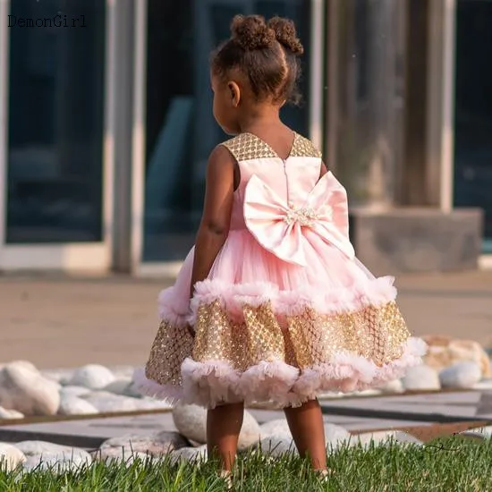 Robe Tutu princesse pour petite fille, robe de bal, avec gros nœud, pour premier anniversaire, photographie