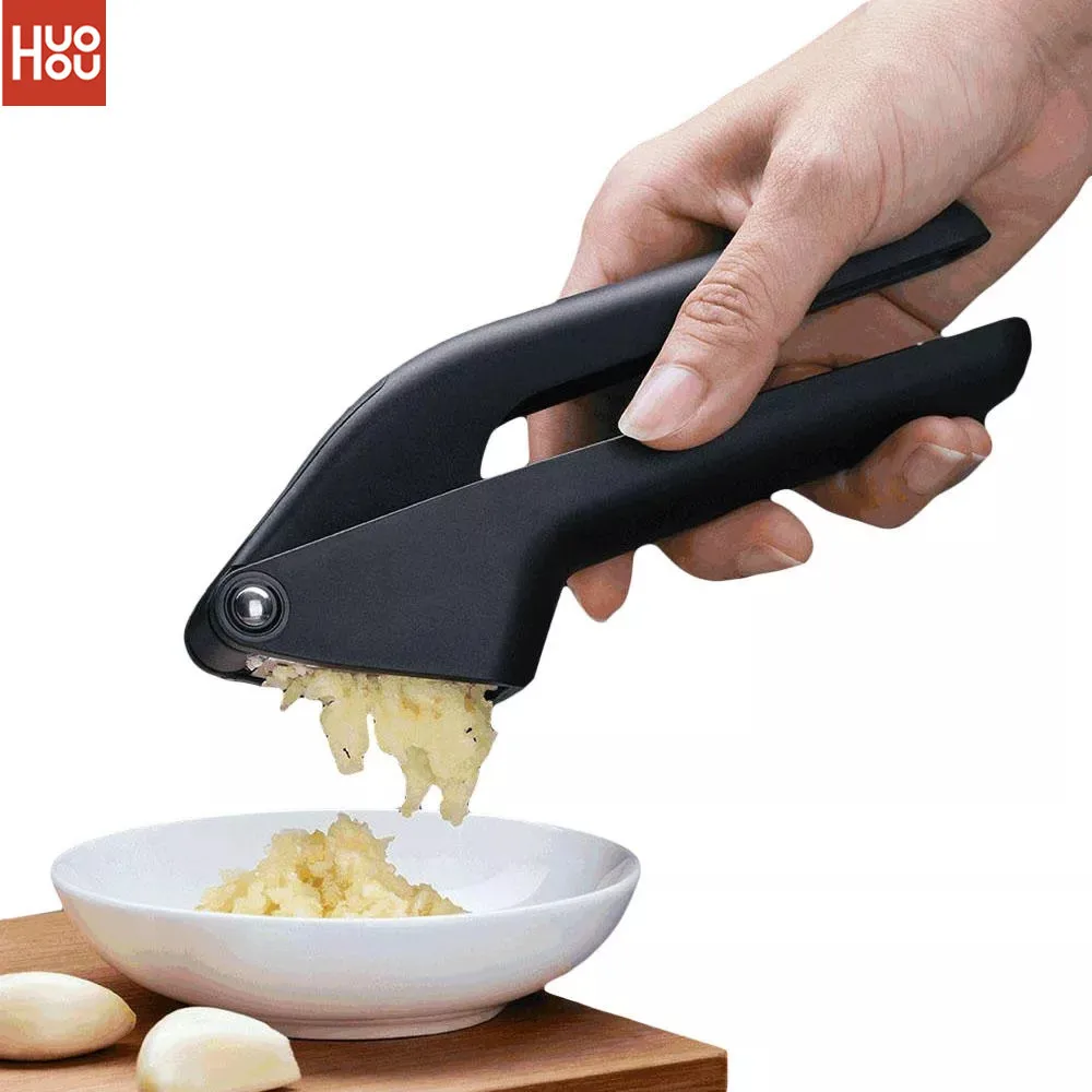 Fast ship HUOHOU Kitchen Garlic Presser Manual Garlic Crusher Kitchen Tool Micer Cutter Squeeze Tool Fruit & Vegetable