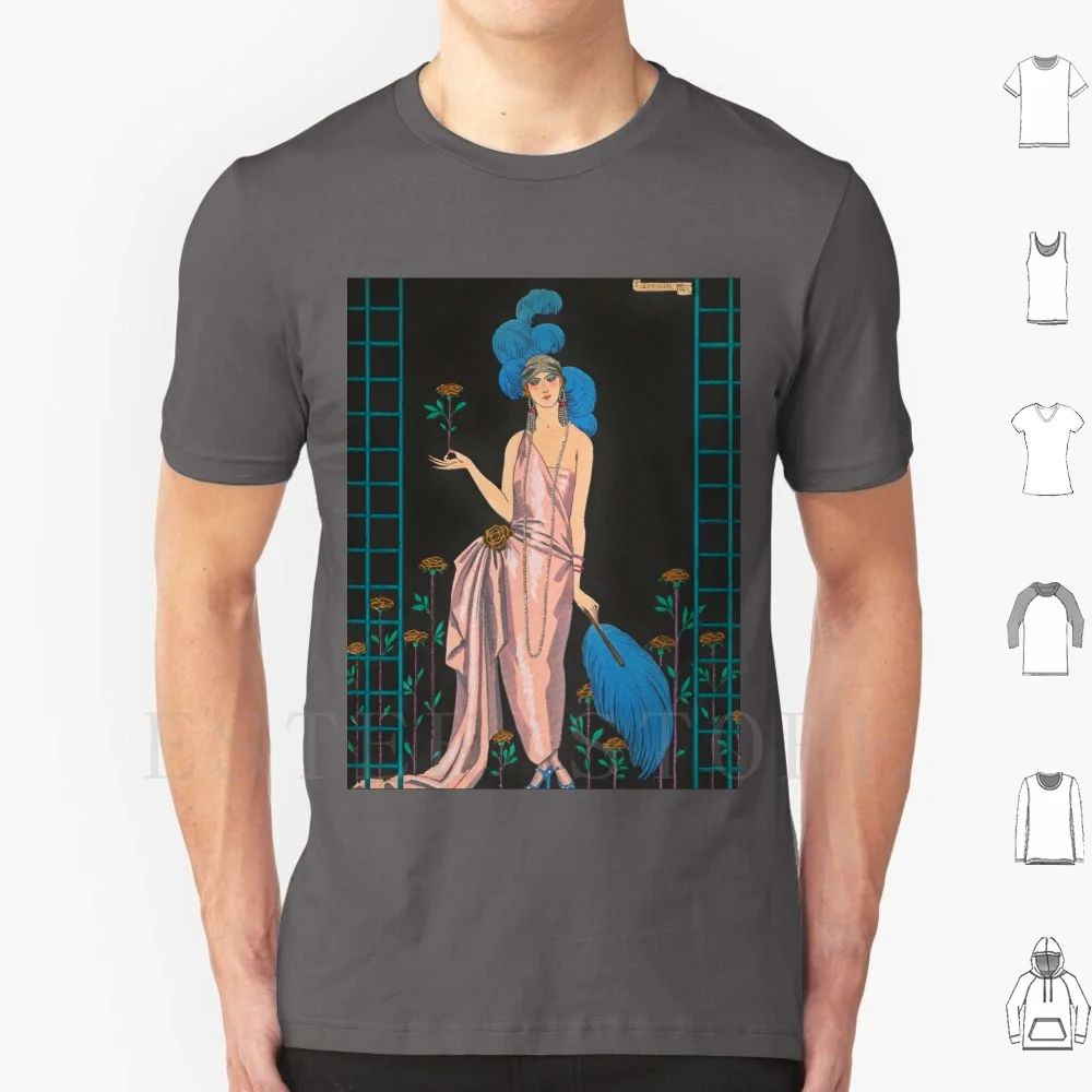 Vintage george gazette du bon ton 1922 arte fina t camisa diy tamanho grande 100% algodão arte do vintage moda pintor