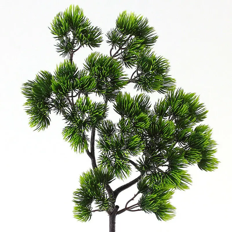 1pc 42cm Plastic Artificial Plant Fake Pine Branch Home Wedding Party Decoration Indoor/Outdoor School Playground Decor