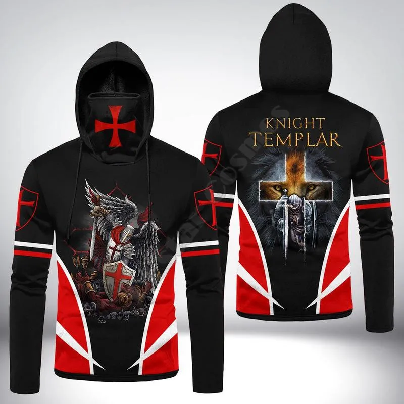 Knights Templar Armor 3D Printed Hoodies Harajuku Fashion Sweatshirt Women Men Casual Pullover Hoodie Mask Warm USA Size