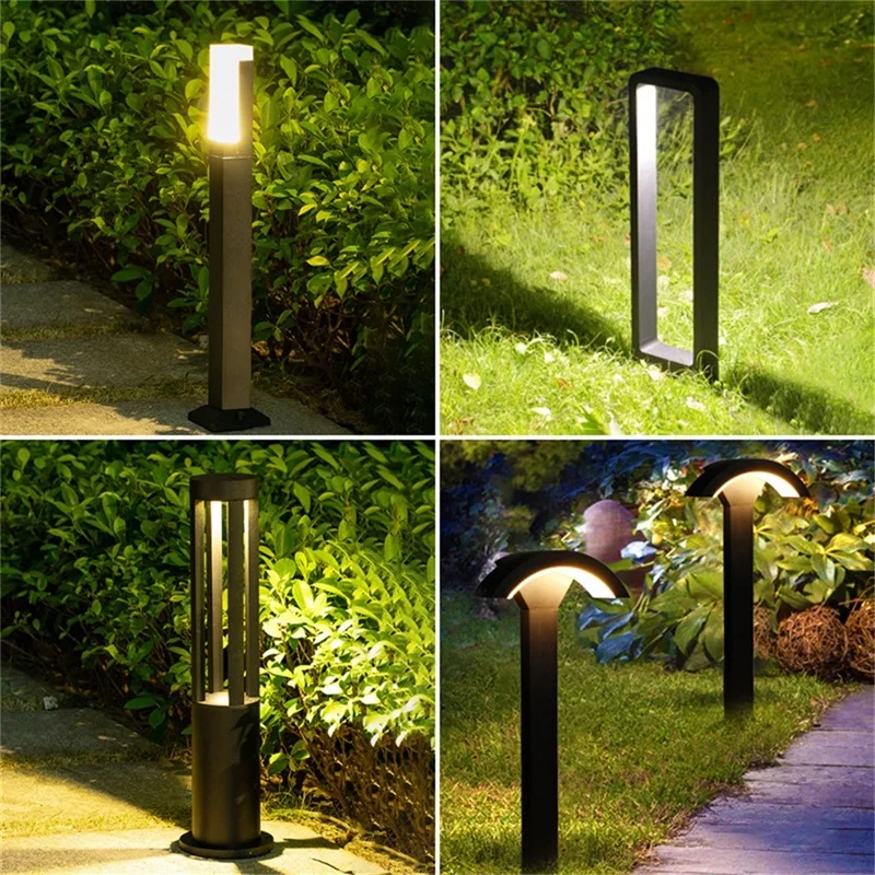 

OUFULA Outdoor Lawn Lamp Contemporary LED Waterproof Patio Garden Light For Home Porch Villa