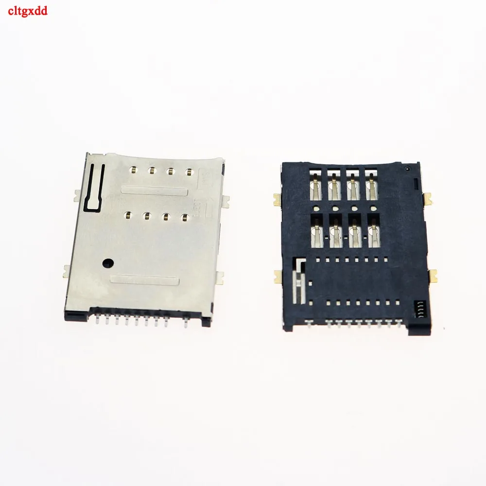 1piece Sim Card Socket 8 + 1P 9 Pin Sim Card Holder Selft Push Type Connector For Tablet PC Router Tray Reader Module Slot