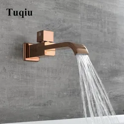 Tuqiu Basin Faucet Only Cold Rose Gold Bathroom Faucet In-Wall Bathroo Faucet  Bathroom Sink Tap Basin Mixer Tap Set