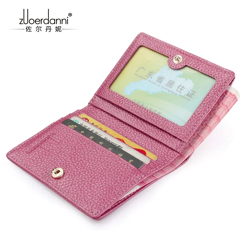 new mini ultra-thin small wallet Ms. cowkin short purse leather purse female ultra-thin purse wallet women