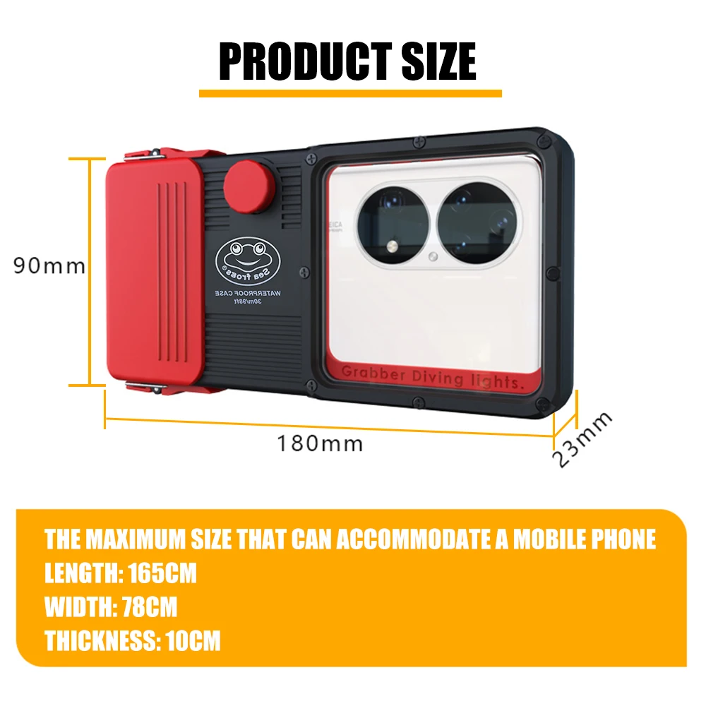Seafrogs-funda impermeable Universal para teléfono, cubierta para Smartphone de menos de 7 pulgadas, 15M, accesorios para equipos de fotografía subacuática