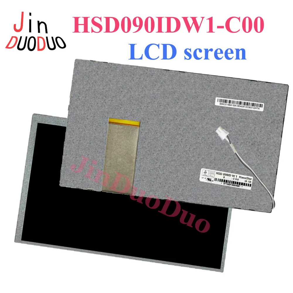 9.0"Original For Car GPS HSD090IDW1-C00 LCD Display Screen Digitizer Assembly For HSD090IDW1-C00 Display Replacement 800x480